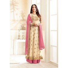 4605-A CREAM MAISHA DESIGNER WEDDING WEAR ANARKALI DRESS